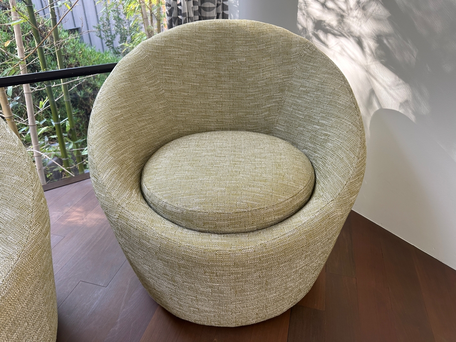 Pair Of Room & Board Crest Swivel Chairs 31'W X  30'H Retails $2,000 [Photo 4]