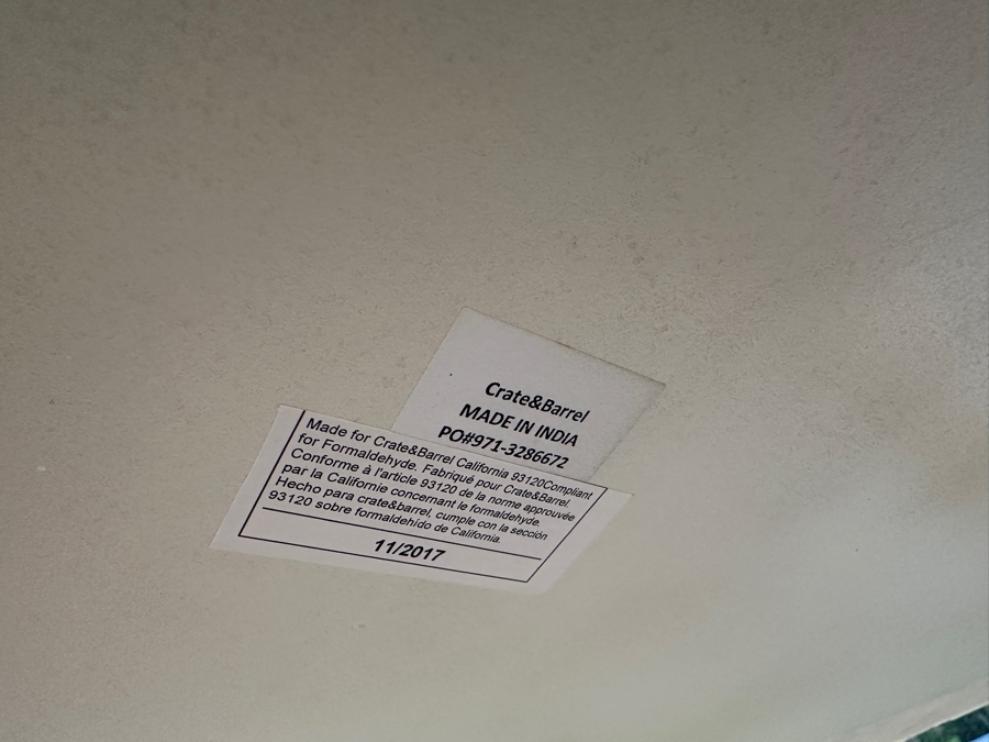 Crate & Barrel Marble Top Coffee Table With Aluminum Base 36'W X 17.5'H [Photo 6]