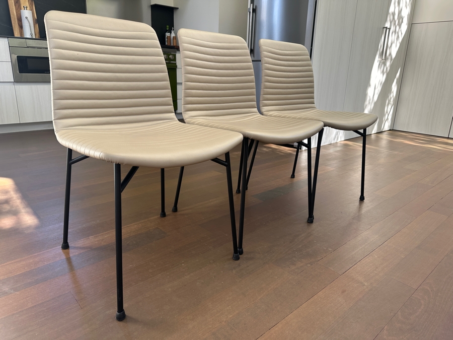 (3) Fornasarig Italian Cato Dining Chairs 19'W X 18'D X 34'H [Photo 3]