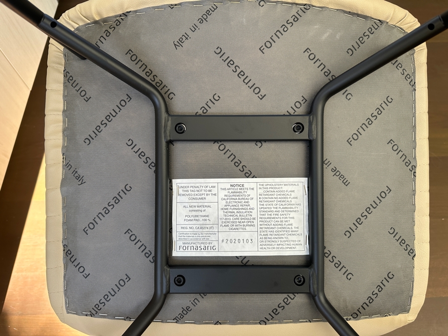 (3) Fornasarig Italian Cato Dining Chairs 19'W X 18'D X 34'H [Photo 6]