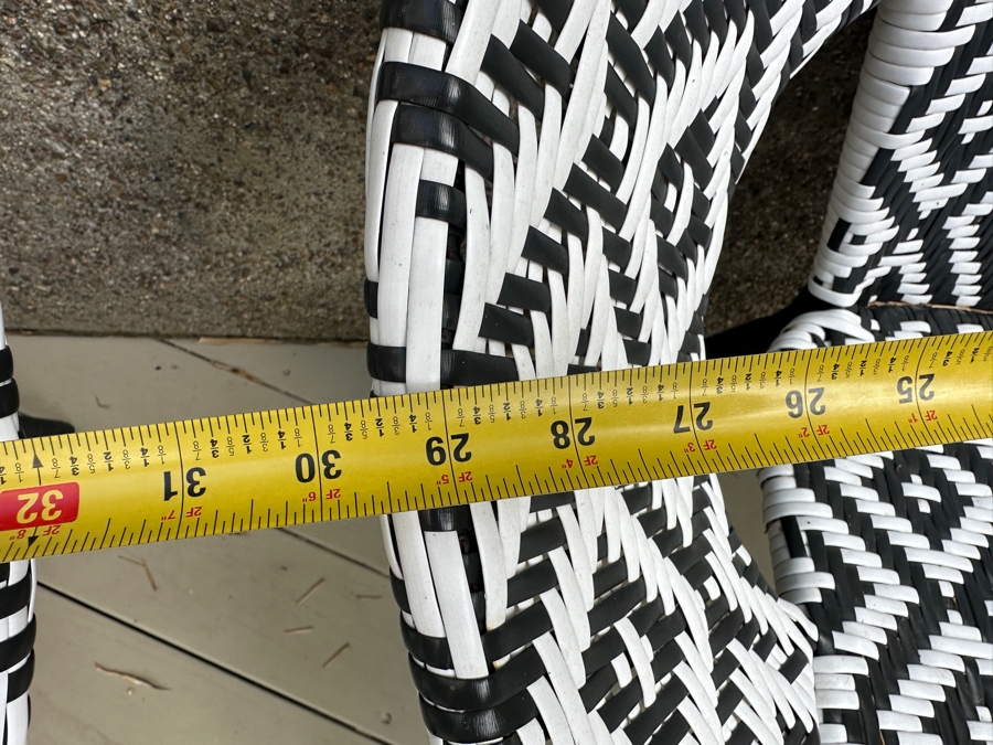 (3) Camden Round Patterned All Weather Wicker Outdoor Chair By World Market 30'W X 32'H [Photo 6]