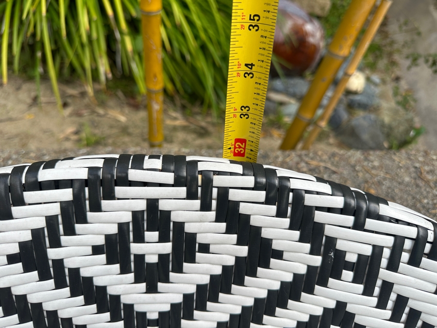 (3) Camden Round Patterned All Weather Wicker Outdoor Chair By World Market 30'W X 32'H [Photo 7]