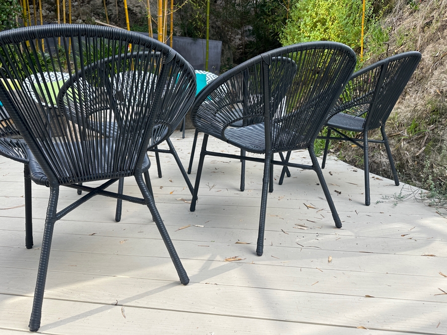 (5) Camden Round All Weather Wicker Outdoor Chairs By World Market 30'W X 32'H [Photo 7]