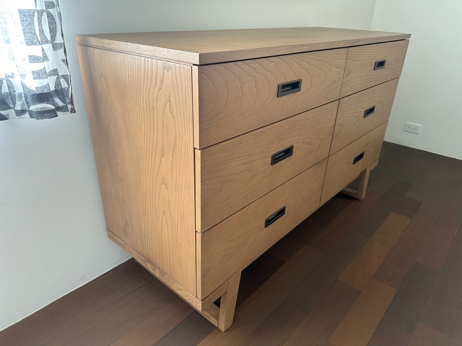 Crate & Barrel 6-Drawer Chest Of Drawers Dresser 56W X 20D X 35H [Photo 3]