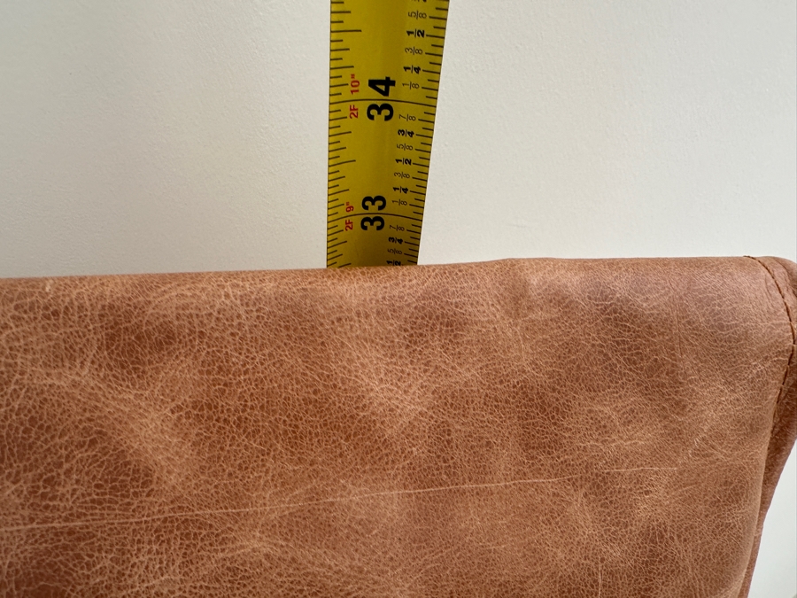 CB2 Sottile Leather Chair With Chrome Hairpin Legs [Photo 8]