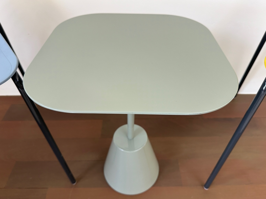 Pair Of Italian Modern Marcello Ziliani Mini Chairs For Parri And Metal Side Table 14W X 19H [Photo 4]