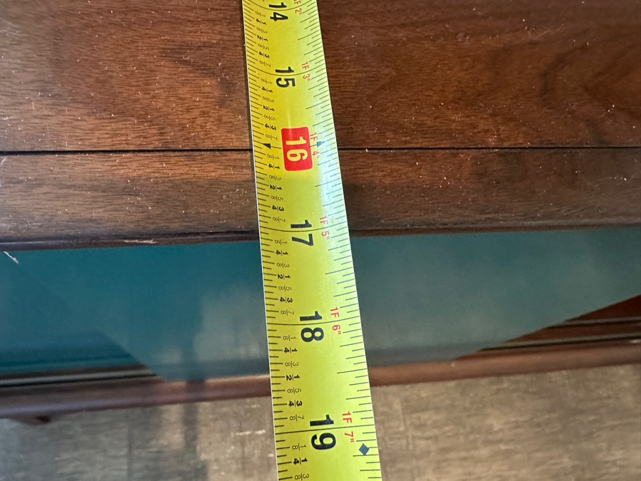 Crate & Barrel Brondby Walnut & Teal Door Credenza 66W X 17D X 30H [Photo 9]