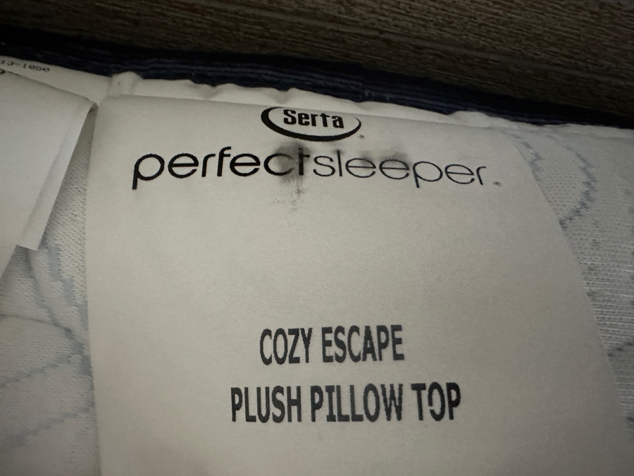 Restoration Hardware Queen Size Storage Bed 65.5W X 80L X 44H With Serta Perfect Sleeper Cozy Escape Plush Pillow Top Queen Size Mattress (Bedding Not Included) [Photo 11]