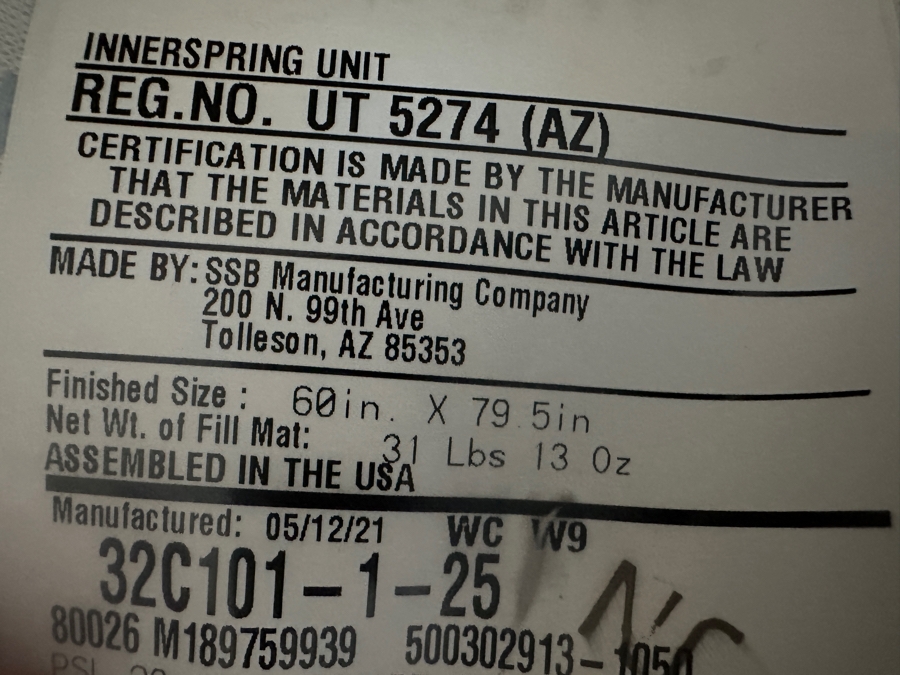 Restoration Hardware Queen Size Storage Bed 65.5W X 80L X 44H With Serta Perfect Sleeper Cozy Escape Plush Pillow Top Queen Size Mattress (Bedding Not Included) [Photo 13]