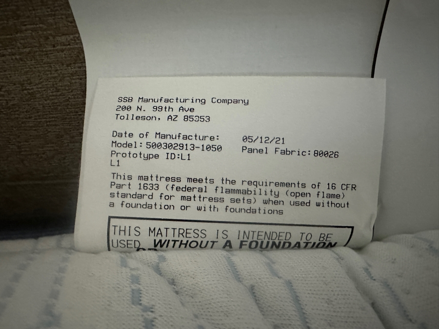 Restoration Hardware Queen Size Storage Bed 65.5W X 80L X 44H With Serta Perfect Sleeper Cozy Escape Plush Pillow Top Queen Size Mattress (Bedding Not Included) [Photo 12]