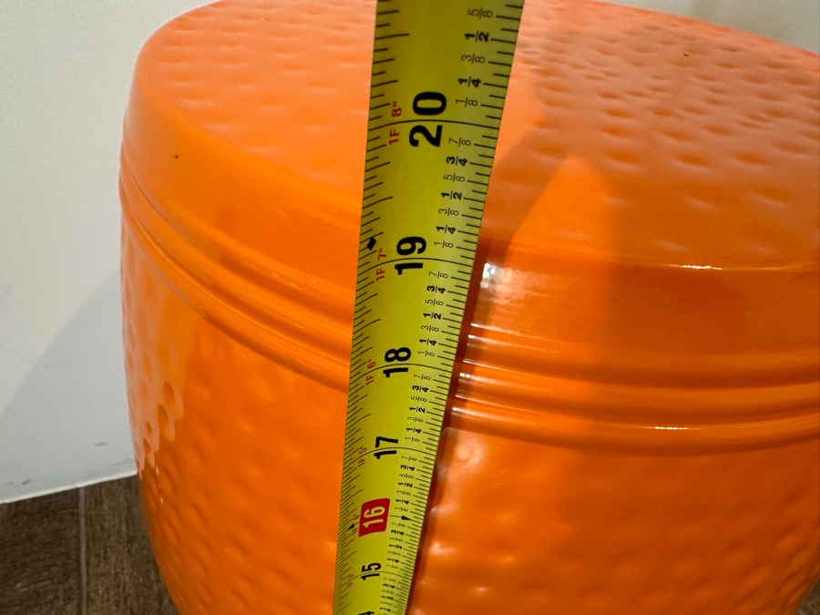 Orange Metal Side Table 15W X 19H [Photo 3]