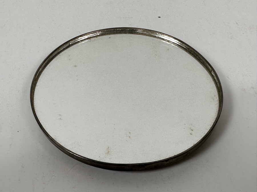 Vintage Towle Sterling Silver Compact Mirror 3.25'W 69.7g [Photo 5]