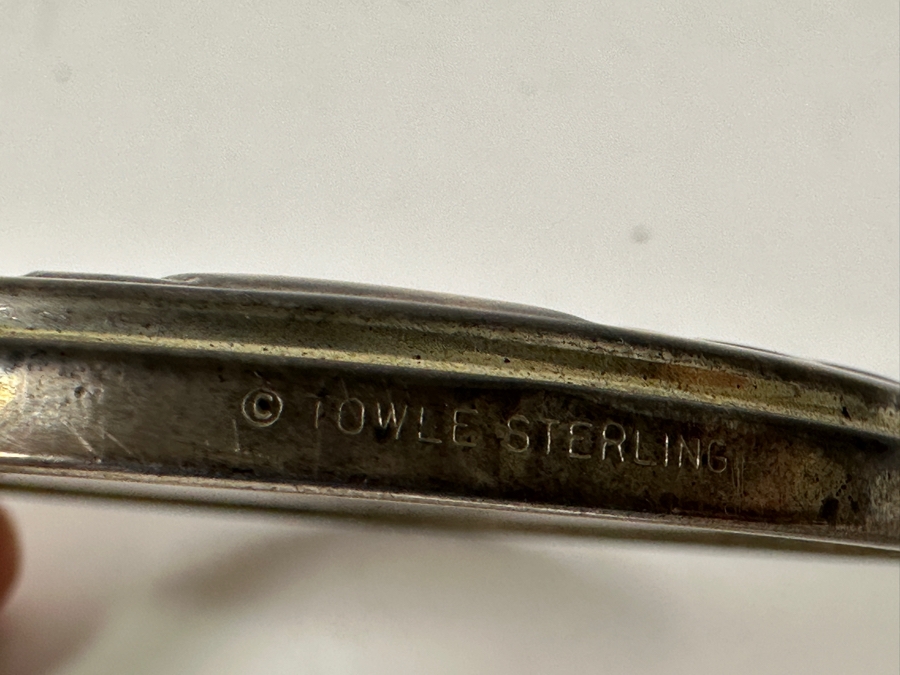 Vintage Towle Sterling Silver Compact Mirror 3.25'W 69.7g [Photo 4]