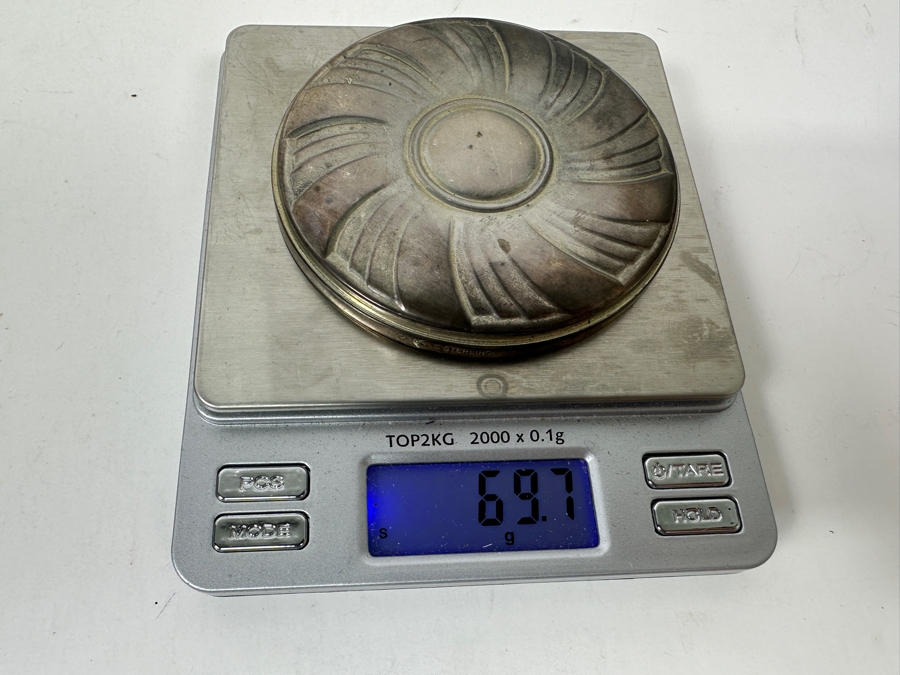 Vintage Towle Sterling Silver Compact Mirror 3.25'W 69.7g [Photo 7]