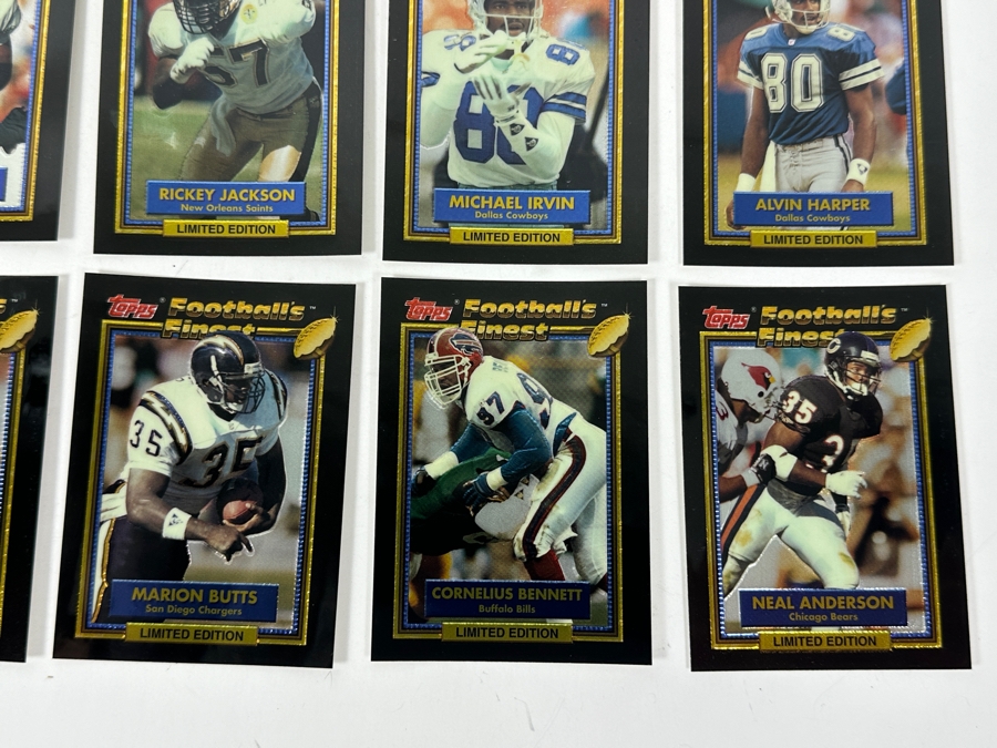 Vintage 1992 Complete Set Of (44) Topps Football's Finest Limited Edition Rookie Trading Cards [Photo 11]