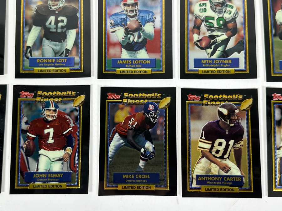 Vintage 1992 Complete Set Of (44) Topps Football's Finest Limited Edition Rookie Trading Cards [Photo 10]
