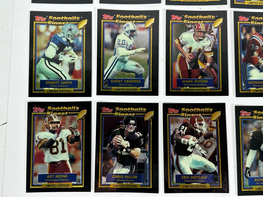 Vintage 1992 Complete Set Of (44) Topps Football's Finest Limited Edition Rookie Trading Cards [Photo 8]