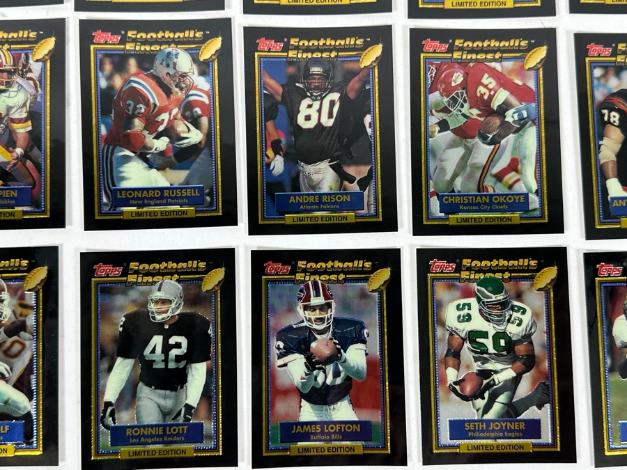 Vintage 1992 Complete Set Of (44) Topps Football's Finest Limited Edition Rookie Trading Cards [Photo 7]