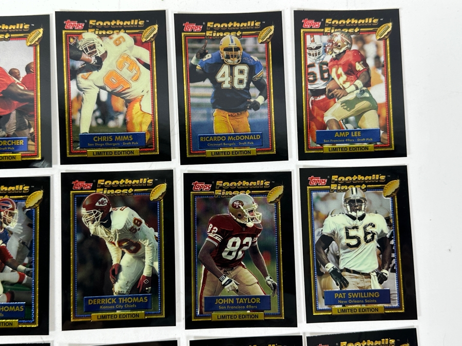 Vintage 1992 Complete Set Of (44) Topps Football's Finest Limited Edition Rookie Trading Cards [Photo 5]