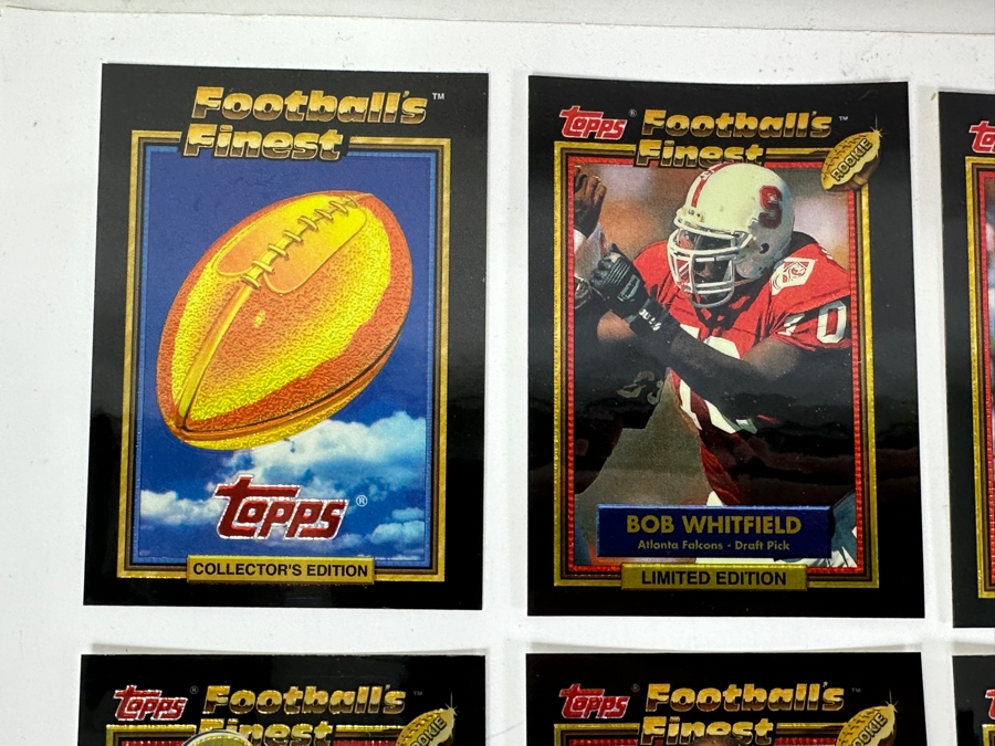 Vintage 1992 Complete Set Of (44) Topps Football's Finest Limited Edition Rookie Trading Cards [Photo 2]