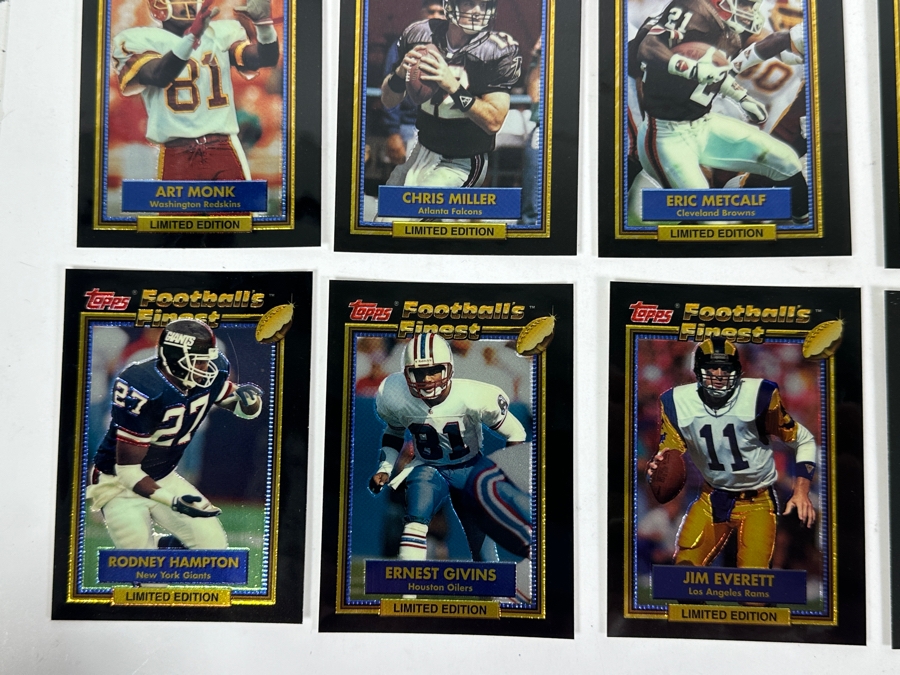 Vintage 1992 Complete Set Of (44) Topps Football's Finest Limited Edition Rookie Trading Cards [Photo 9]