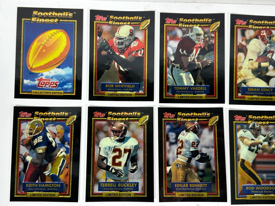 Vintage 1992 Complete Set Of (44) Topps Football's Finest Limited Edition Rookie Trading Cards [Photo 3]