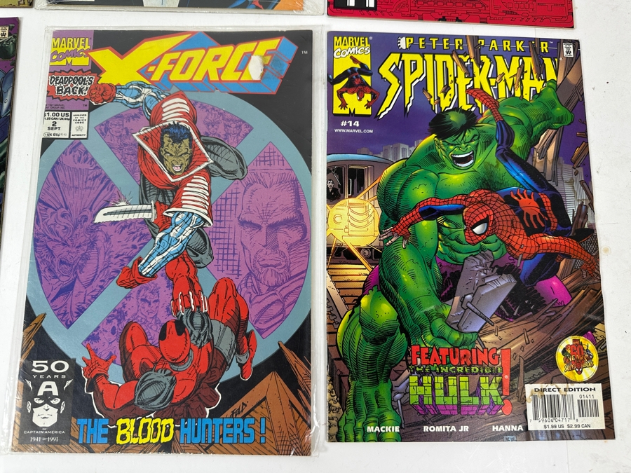 (13) Vintage Marvel Comic Books: The Marvel Saga #1, Spider-Man & X-Force Featuring Deadpool [Photo 7]