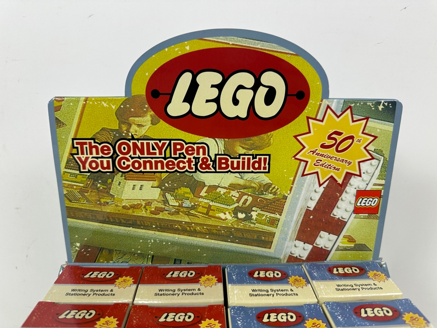 Vintage 2005 New Old Stock 50th Anniversary Edition LEGO Pens Merchandiser With (12) Pens By The CDM Company [Photo 4]