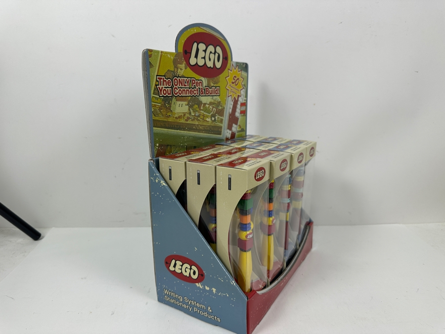 Vintage 2005 New Old Stock 50th Anniversary Edition LEGO Pens Merchandiser With (12) Pens By The CDM Company [Photo 5]