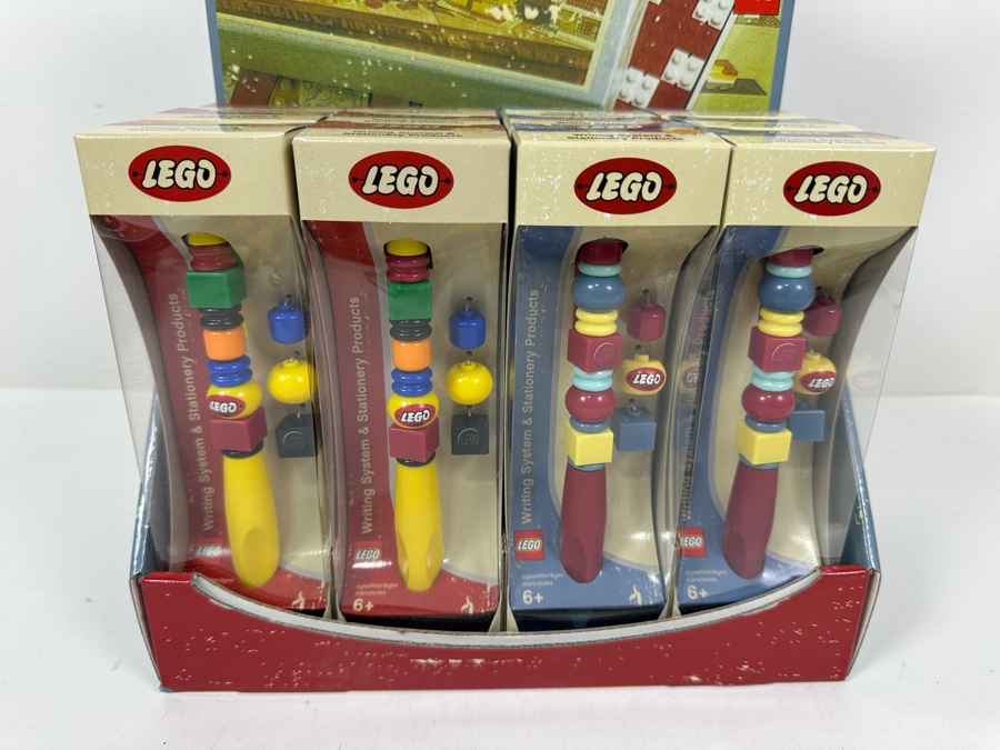 Vintage 2005 New Old Stock 50th Anniversary Edition LEGO Pens Merchandiser With (12) Pens By The CDM Company [Photo 3]