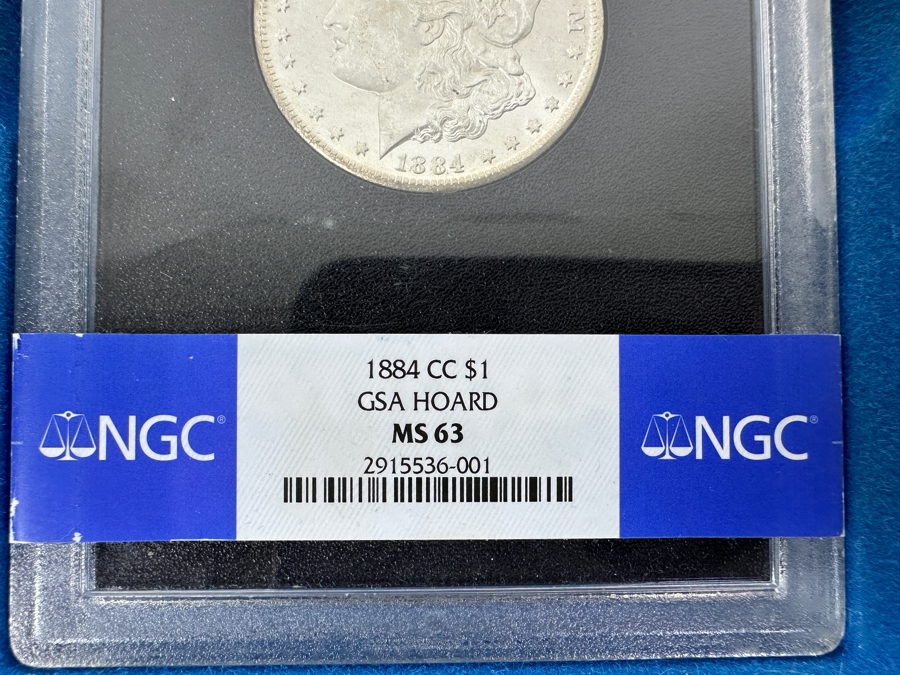 Uncirculated 1884 CC Carson City Morgan Silver Dollar From The GSA Hoard Professionally Graded By NGC MS63 [Photo 7]