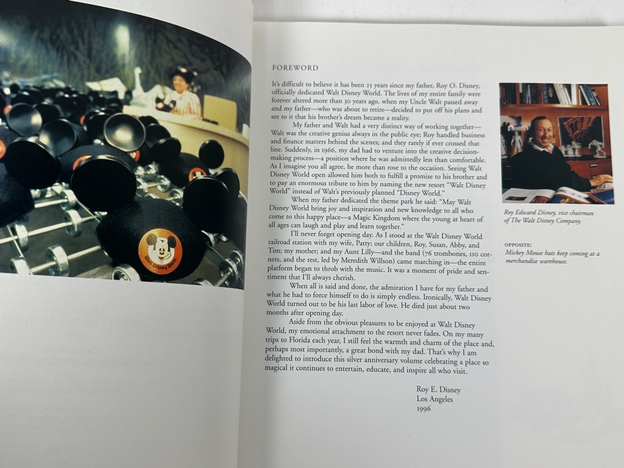 First Edition Book Since The World Began - Walt Disney World The First 24 Years And Vintage Disneyland Goofy Button [Photo 7]