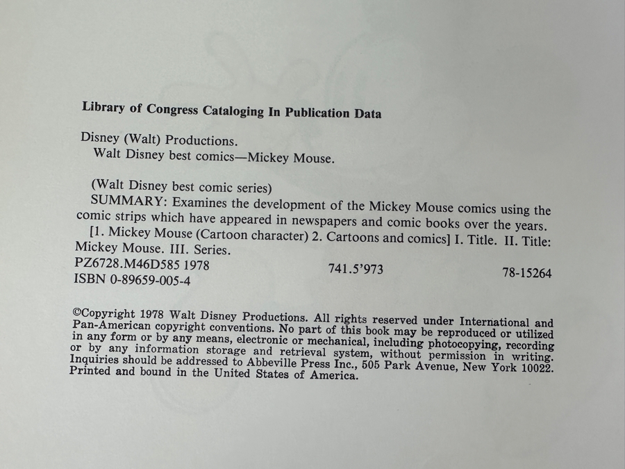 Vintage 1978 First Edition Hardcover Book Walt Disney Best Comics Mickey Mouse [Photo 6]