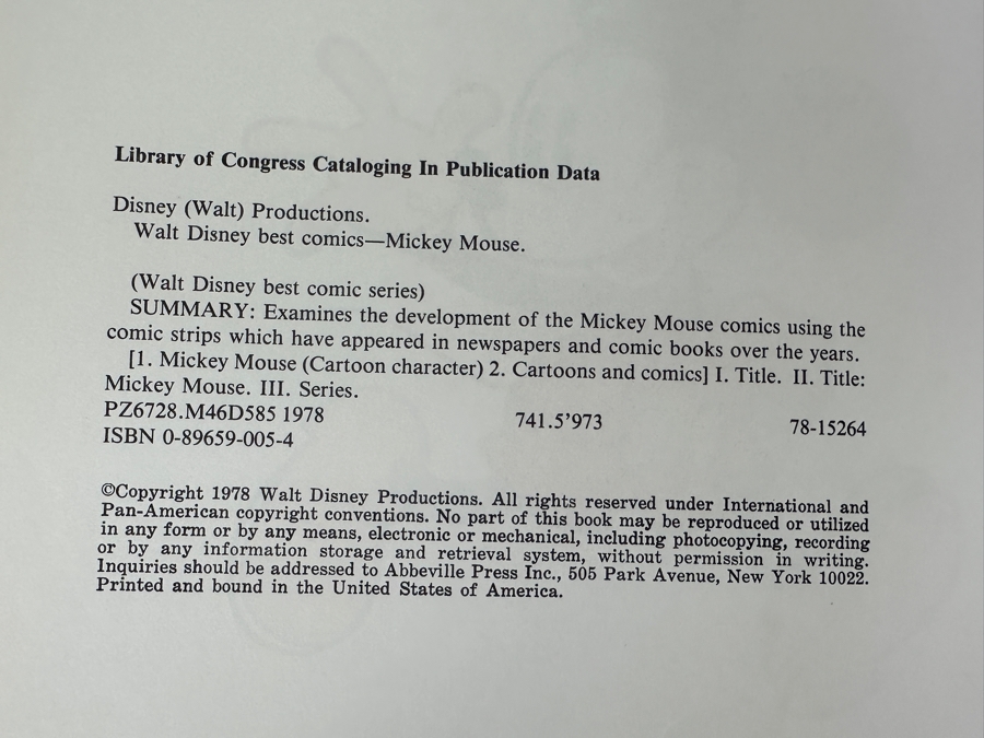 Vintage 1978 First Edition Hardcover Book Walt Disney Best Comics Mickey Mouse [Photo 5]