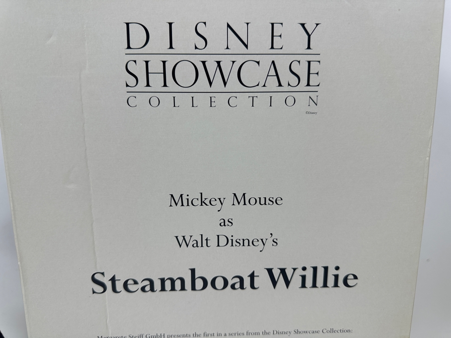 Vintage 1999 Limited Edition Steiff Mickey Mouse As Walt Disney's Steamboat Willie Disney Showcase Collection With Original Box [Photo 13]