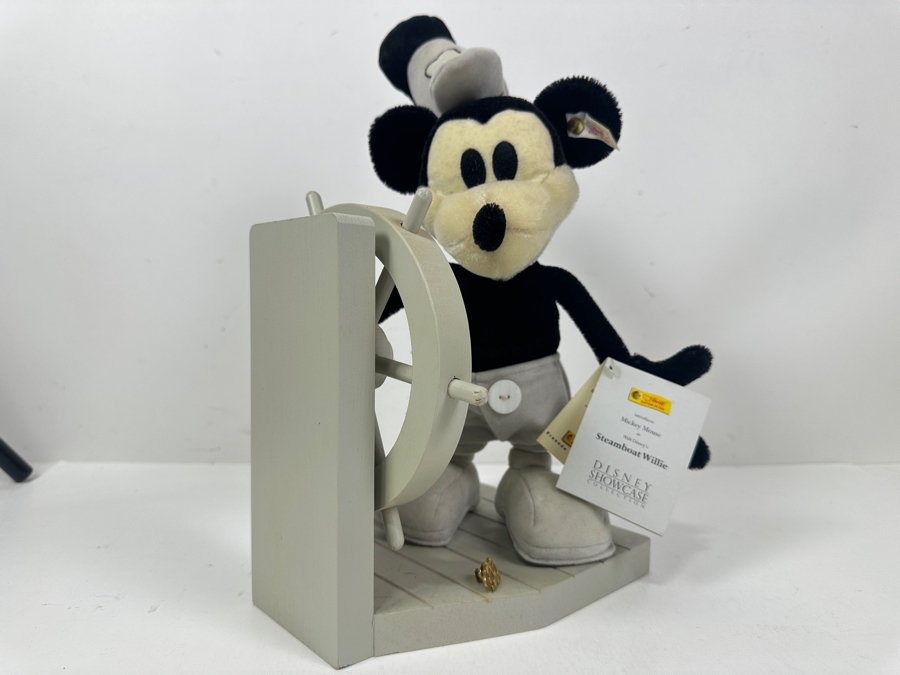 Vintage 1999 Limited Edition Steiff Mickey Mouse As Walt Disney's Steamboat Willie Disney Showcase Collection With Original Box [Photo 4]
