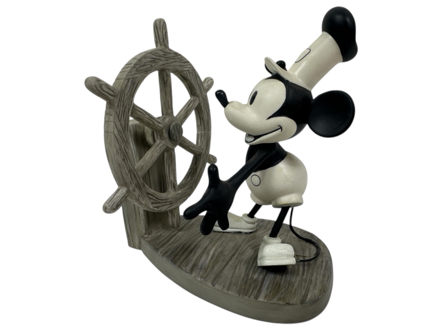 Walt Disney Classics Collection Walt Disney Collectors Society 5 Year Anniversary Sculpture Mickey's Debut Steamboat Willie With Original Box 5W X 3.5D X 5H