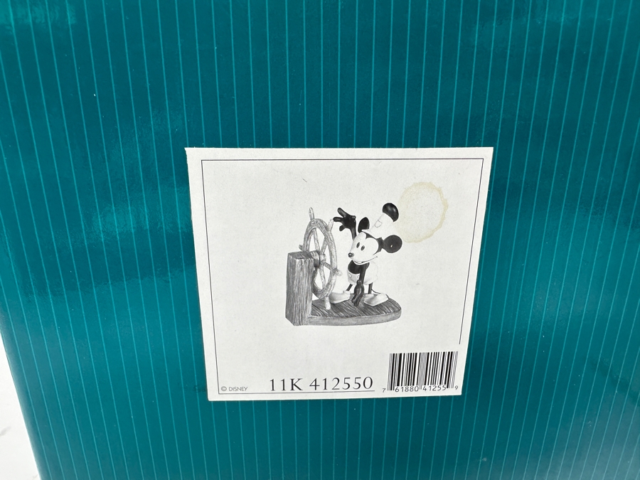 Walt Disney Classics Collection Walt Disney Collectors Society 5 Year Anniversary Sculpture Mickey's Debut Steamboat Willie With Original Box 5W X 3.5D X 5H [Photo 11]