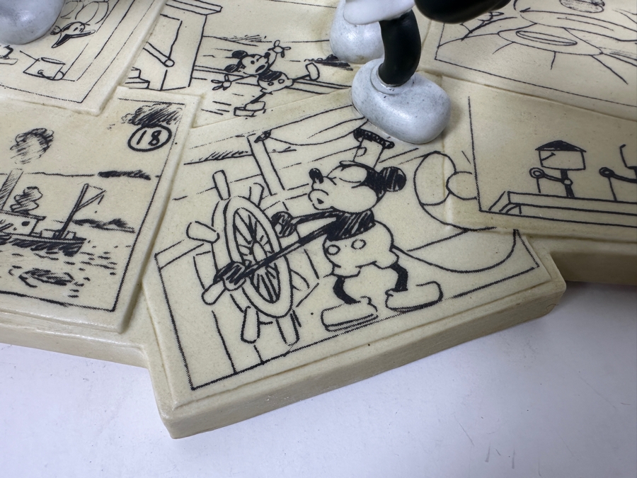 Limited Edition Walt Disney's Mickey Mouse In Steamboat Willie Steamboat Willie Model Sheet Figural Scene Figurine From The Walt Disney Gallery With Original Box 10W X 7.5D X 3.5H [Photo 17]