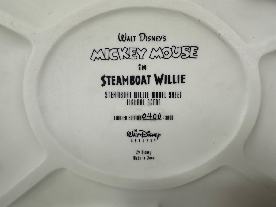 Limited Edition Walt Disney's Mickey Mouse In Steamboat Willie Steamboat Willie Model Sheet Figural Scene Figurine From The Walt Disney Gallery With Original Box 10W X 7.5D X 3.5H [Photo 13]