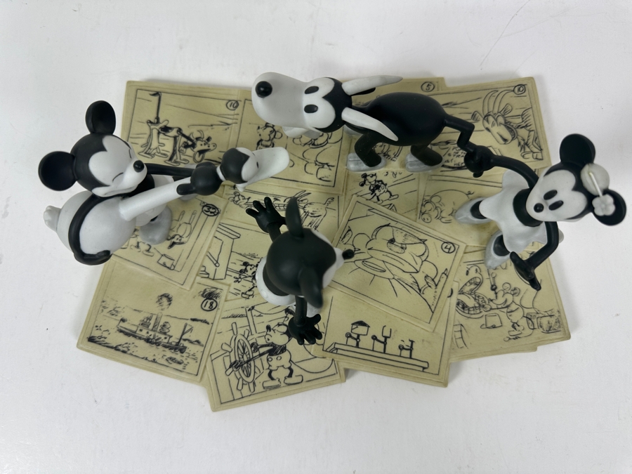 Limited Edition Walt Disney's Mickey Mouse In Steamboat Willie Steamboat Willie Model Sheet Figural Scene Figurine From The Walt Disney Gallery With Original Box 10W X 7.5D X 3.5H [Photo 7]