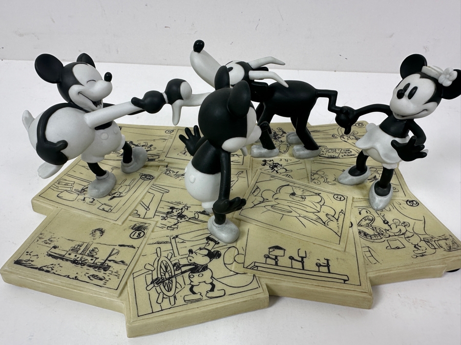 Limited Edition Walt Disney's Mickey Mouse In Steamboat Willie Steamboat Willie Model Sheet Figural Scene Figurine From The Walt Disney Gallery With Original Box 10W X 7.5D X 3.5H [Photo 8]