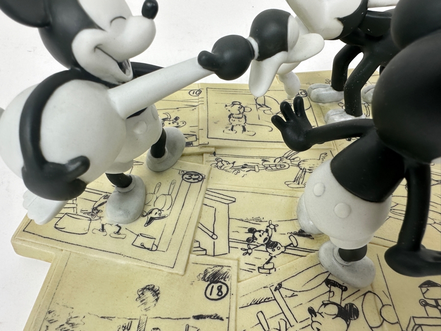 Limited Edition Walt Disney's Mickey Mouse In Steamboat Willie Steamboat Willie Model Sheet Figural Scene Figurine From The Walt Disney Gallery With Original Box 10W X 7.5D X 3.5H [Photo 11]