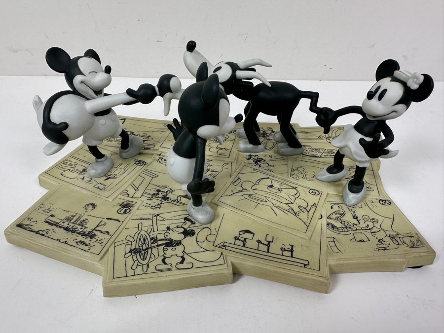 Limited Edition Walt Disney's Mickey Mouse In Steamboat Willie Steamboat Willie Model Sheet Figural Scene Figurine From The Walt Disney Gallery With Original Box 10W X 7.5D X 3.5H [Photo 2]