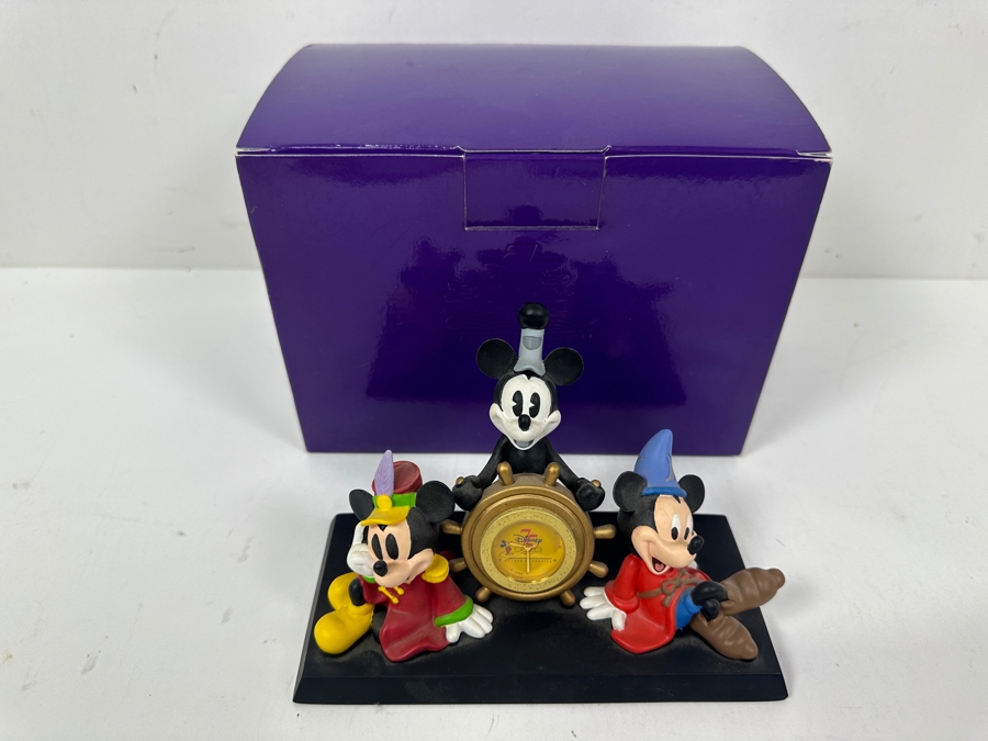 Mickey Mouse Through The Years Clock From The Disney Store With Original Box 6W X 4H [Photo 7]