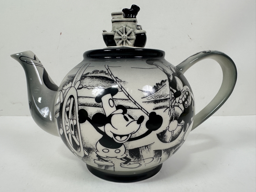 Disney Showcase Collection Limited Edition Steamboat Willie Teapot By Cardew Design With Original Box 9.5W X 6.5H [Photo 5]