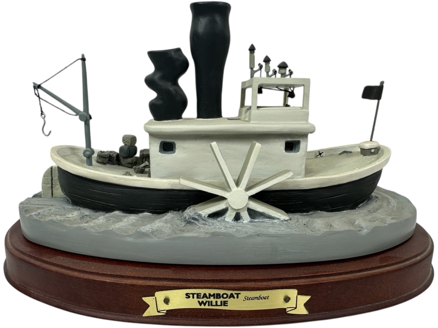 Walt Disney Classics Collection Enchanted Places Mickey's 70th Birthday Steamboat from Walt Disney's Steamboat Willie With Original Box