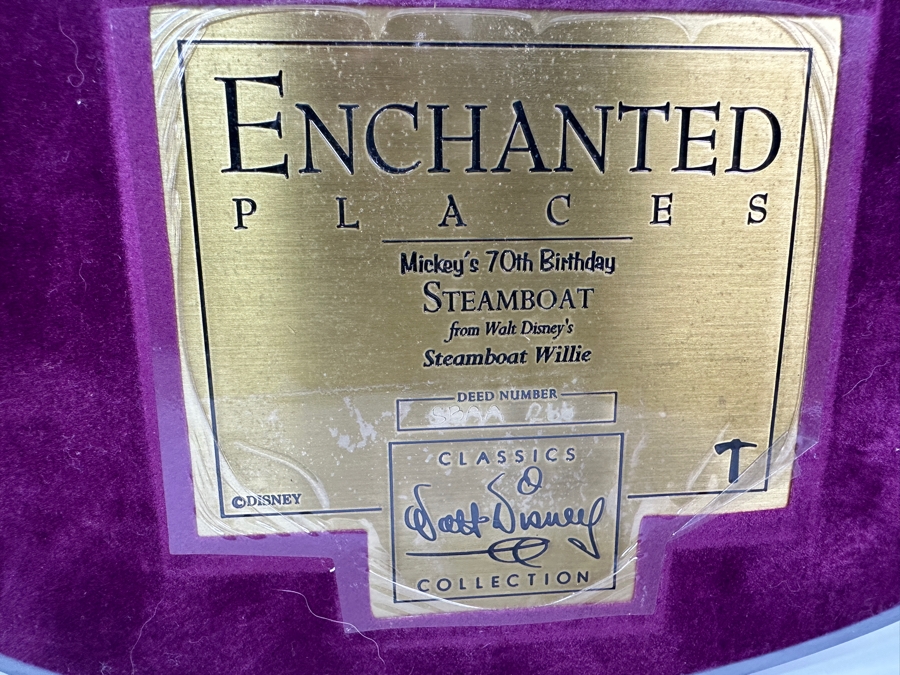 Walt Disney Classics Collection Enchanted Places Mickey's 70th Birthday Steamboat from Walt Disney's Steamboat Willie With Original Box [Photo 6]
