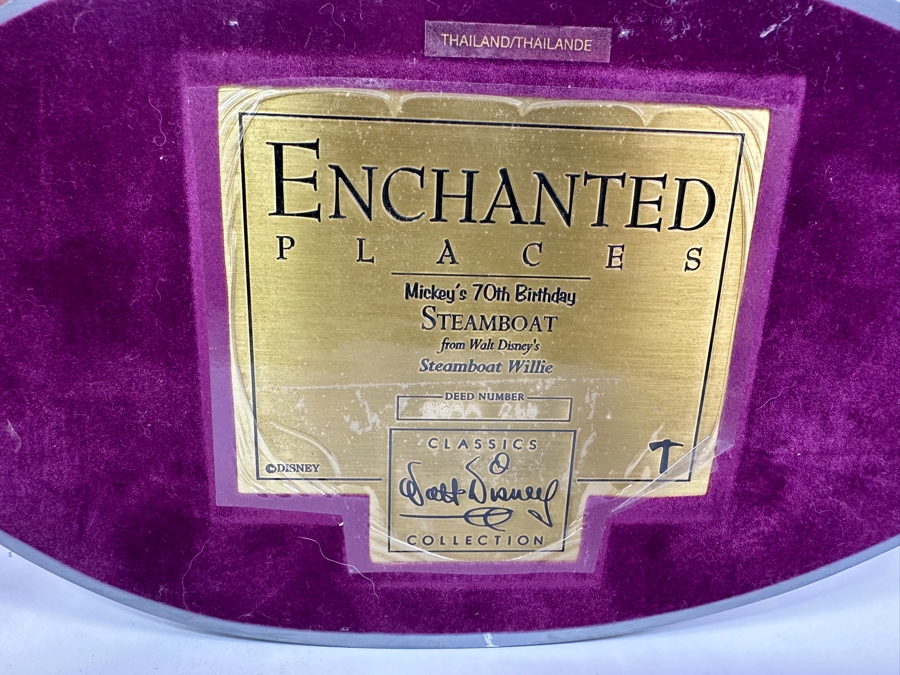 Walt Disney Classics Collection Enchanted Places Mickey's 70th Birthday Steamboat from Walt Disney's Steamboat Willie With Original Box [Photo 5]