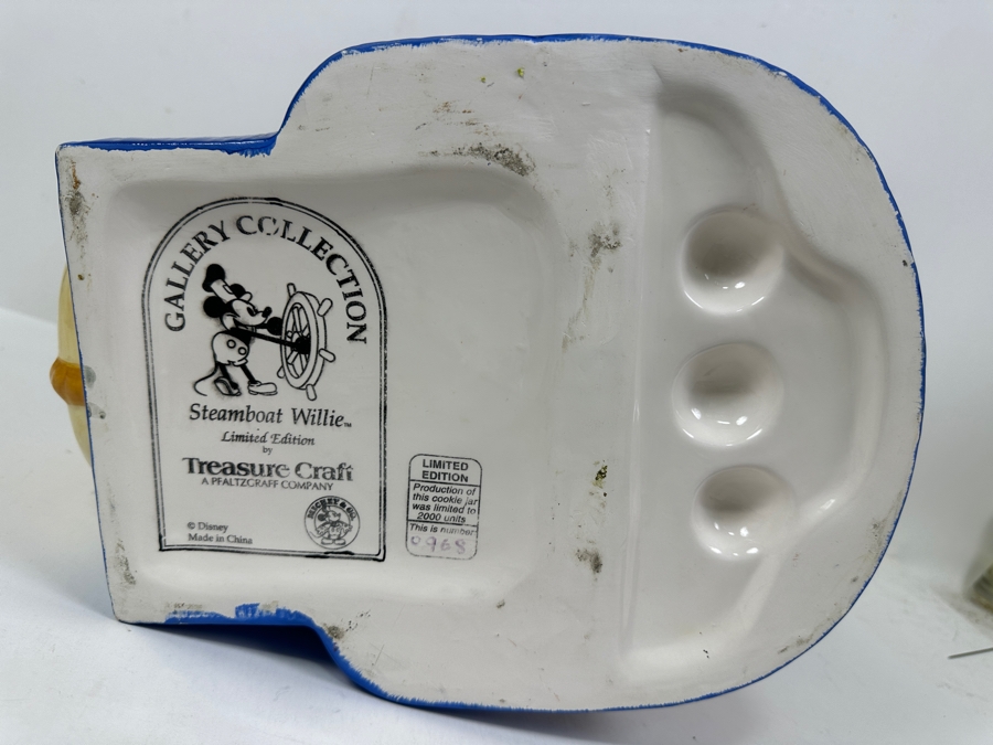 Limited Edition Gallery Collection Steamboat Willie Mickey Mouse Cookie Jar By Treasure Craft A Pfaltzgraff Company 13W X 9D X 12H [Photo 9]